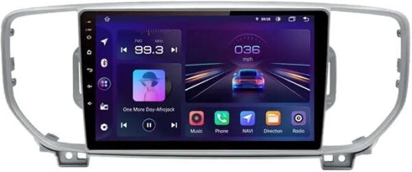 Android Car Stereo for Kia Sportage 2016 2017 2018 4GB RAM 64GB ROM MirrorLink WiFi BT, 9 Inch IPS Touch Screen with AHD Camera Included (4+64G With Apple Carplay)