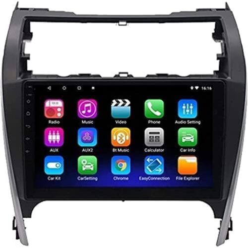 Android Screen For Toyota Camry 2012 To 2016 6GB RAM 128GB ROM Support Apple Carplay, SIM Card Support Full Touch IPS Screen Player with Backup Camera Included (6+128G With Apple Carplay)