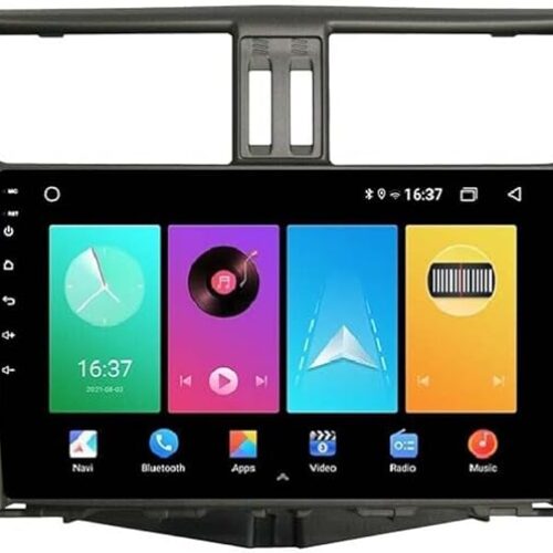 Android Car Stereo for Toyota Prado 2010 2011 2012 2013 4GB RAM 64GB ROM 9 Inch MirrorLink WiFi BT, IPS Touch Screen with AHD Camera Included (4+64G With Apple Carplay)