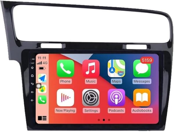 Android Car Stereo for Volkswagen Golf 7 MK7 VII 2013 2014 2015 2016 4GB RAM 64GB ROM 10 Inch MirrorLink WiFi BT, IPS Touch Screen with AHD Camera Included (4+64G With Apple Carplay)