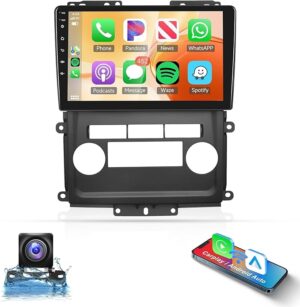Android Car Stereo for Nissan Frontier Xterra 2009-2012 2GB RAM 32GB ROM 9 Inch MirrorLink WiFi BT, IPS Touch Screen with AHD Camera Included (2+32G With Apple Carplay)