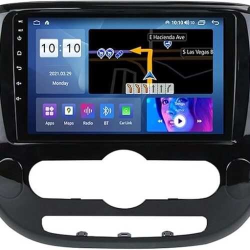 Android Car Stereo for Kia Soul 2013 To 2019 1GB RAM 32GB ROM Mirror-Link Wi-Fi BT, Radio GPS Navigation, 9 Inch IPS Touch Screen with Backup Camera Included (1+32G Without Apple Carplay)