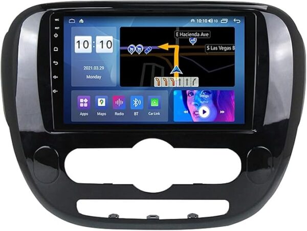 Android Car Stereo for Kia Soul 2013 To 2019 1GB RAM 32GB ROM Mirror-Link Wi-Fi BT, Radio GPS Navigation, 9 Inch IPS Touch Screen with Backup Camera Included (1+32G Without Apple Carplay)