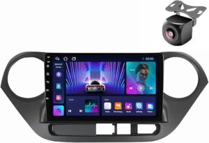 Android Car Stereo for Hyundai i10 2013 to 2016 1GB RAM 16GB ROM 9 Inch MirrorLink WiFi BT, DSP IPS Touch Screen with AHD Camera Included (1+16G Without Apple Carplay)