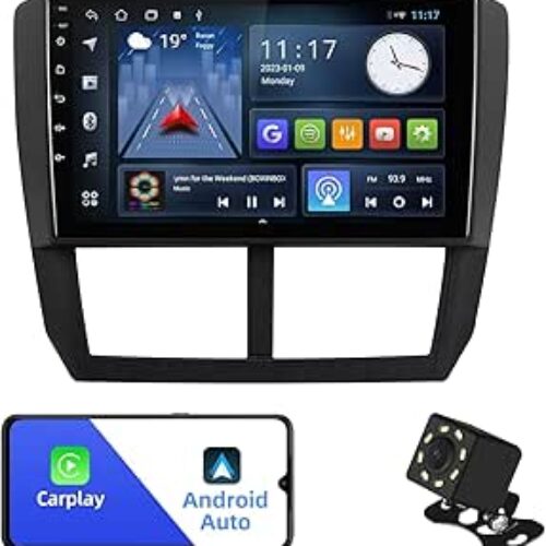 Android Car Stereo for Subaru Forester Impreza WRX STI 2008-2012 1GB RAM 32GB ROM 9 Inch MirrorLink WiFi BT, IPS Touch Screen with AHD Camera Included (1+32G Without Apple Carplay)