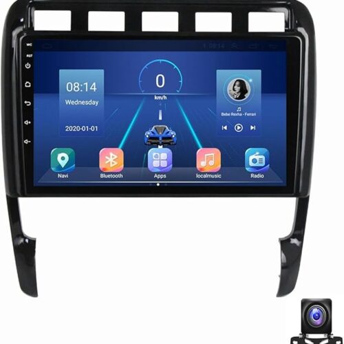 Android Car Stereo for Porsches Cayenne 2002 2003 2004 2005 2006 2007 2008 2009 2010 2GB RAM 32GB ROM 9 Inch MirrorLink WiFi BT, IPS Touch Screen with AHD Camera Included (2+32G With Apple Carplay)