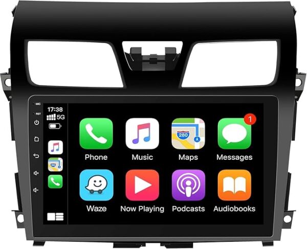 Android Car Stereo for Nissan Altima 2013 2014 2015 2016 2017 2018 4GB RAM 64GB ROM MirrorLink WiFi BT, 10 Inch 2.5D IPS Touch Screen with Backup Camera Included (4+64G With Apple Carplay)