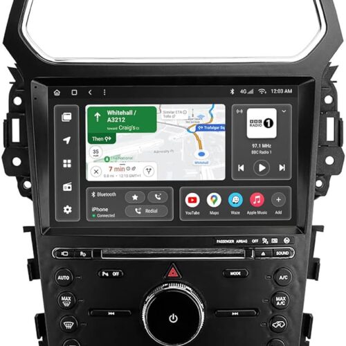 Android Car Stereo for Ford Explorer 2011 To 2019 2GB RAM 32GB ROM Mirror-Link Wi-Fi BT, Radio GPS Navigation, 10 Inch IPS Touch Screen with Backup Camera Included (2+32G With Apple Carplay)