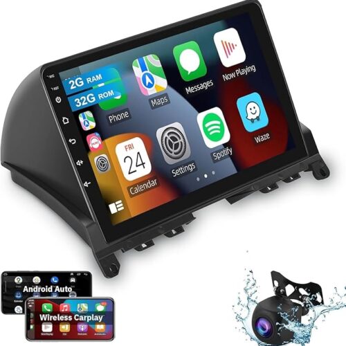 Android Car Stereo for Mercedes Benz C-Class C180 C200 C230 C250 C300 C350 W204 S204 2006-2011 9 Inch MirrorLink WiFi BT, IPS Touch Screen with AHD Camera Included (4+64G With Apple Carplay)