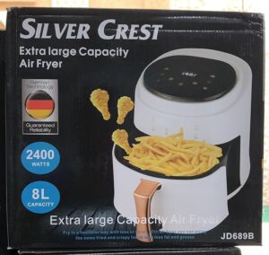Multifunctional Air Fryer 8 Liter 2400W Extra Large Capacity Digital Touch Control Panel 8 Different Menu with Temperature Adjustable Instant Pot