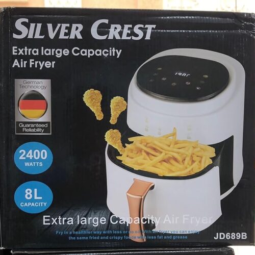 Multifunctional Air Fryer 8 Liter 2400W Extra Large Capacity Digital Touch Control Panel 8 Different Menu with Temperature Adjustable Instant Pot