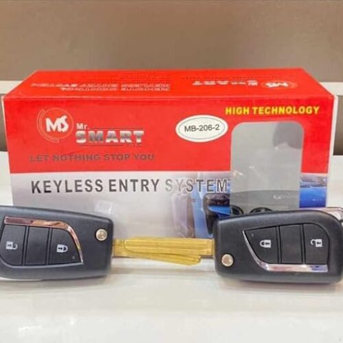 MrSmart Universal Car Auto Keyless Entry System Button Start Stop LED Keychain Central Kit Door Lock with Remote Control