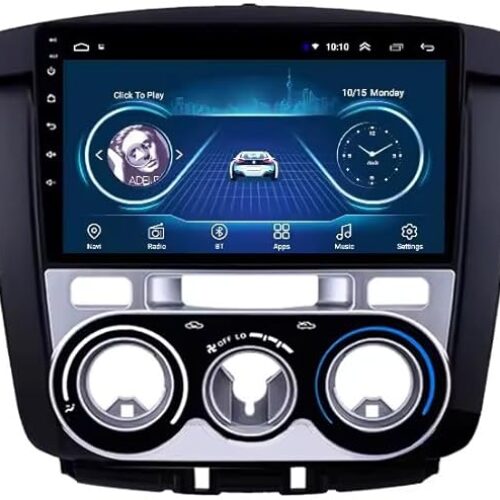 Android Car Stereo for Toyota Innova 2007-2011 Manual AC 1GB RAM 32GB ROM 9 Inch MirrorLink WiFi BT, IPS Touch Screen with AHD Camera Included (1+32G Without Apple Carplay)