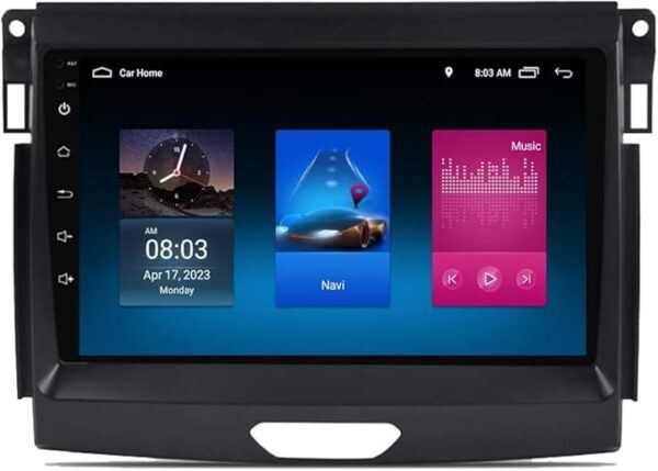 Android Car Stereo for Ford Ranger Everest 2015-2020 6GB RAM 128GB ROM SIM Card Support 9 Inch MirrorLink WiFi BT, IPS Touch Screen with AHD Camera Included (6+128G With Apple Carplay)