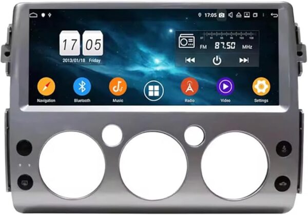 Android Car Stereo For Toyota FJ Cruiser 2006-2021 12.3 Inch 4GB RAM 32GB ROM Support Apple Carplay Mirror-Link Wi-Fi, IPS Touch Android Auto Wireless Fast Interface Quick Boot AHD Camera Included