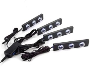 Led headlight motorcycle 1 Set Car Styling LED Decorative Atmosphere Lamps Colorful Star Lights Universal Auto Interior Seat Bottom Light With USB Remote LED Headlight (Emitting Color : Colorful)