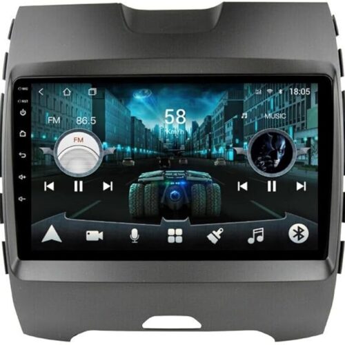 Android Car Stereo for Ford Edge 2015 2016 2017 2018 4GB RAM 64GB ROM MirrorLink WiFi BT, 9 Inch 2.5D IPS Touch Screen with Backup Camera Included (4+64G With Apple Carplay)