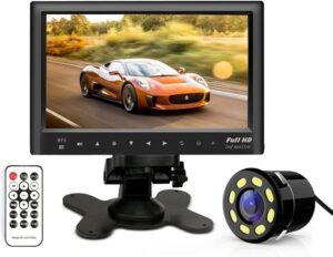 MR SMART 7 Inch Dash Car Rear View LCD Monitor Slim Dashboard Screen with Bluetooth, MP5, USB, Video, Audio and FM