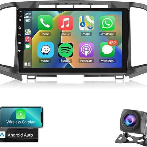 Android Car Stereo for Toyota Venza 2009-2016 2GB RAM 32GB ROM 9 Inch MirrorLink WiFi BT, IPS Touch Screen with AHD Camera Included (2+32G With Apple Carplay)