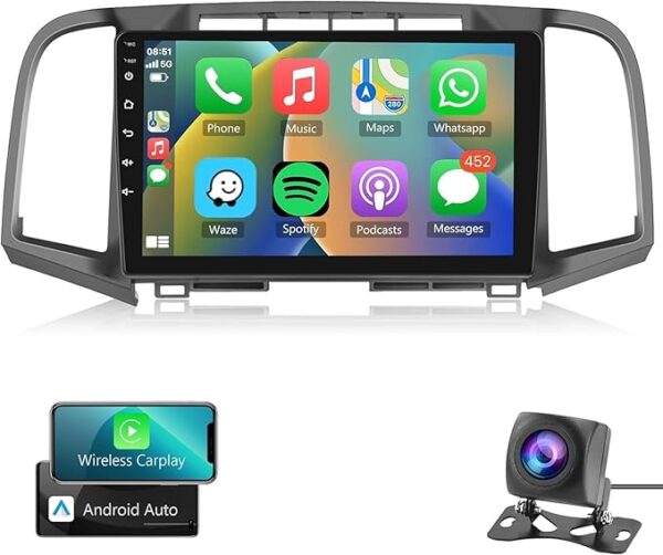 Android Car Stereo for Toyota Venza 2009-2016 2GB RAM 32GB ROM 9 Inch MirrorLink WiFi BT, IPS Touch Screen with AHD Camera Included (2+32G With Apple Carplay)