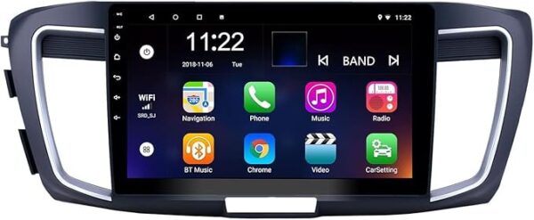 Devand Android Car Stereo for Honda Accord 2013-2018 1GB RAM 32GB ROM 10 Inch MirrorLink WiFi BT, IPS Touch Screen with AHD Camera Included (4+64G With Apple Carplay)