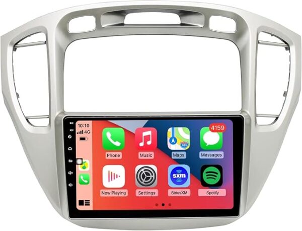 Android Car Stereo for Toyota Highlander 2000-2007 1GB RAM 32GB ROM 9 Inch MirrorLink WiFi BT, IPS Touch Screen with AHD Camera Included (1+32G Without Apple Carplay)