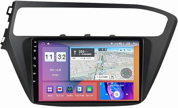 Android Car Stereo for Hyundai I20 2014-2018 1GB RAM 32GB ROM 9 Inch MirrorLink WiFi BT, IPS Touch Screen with AHD Camera Included (1+32G Without Apple Carplay)