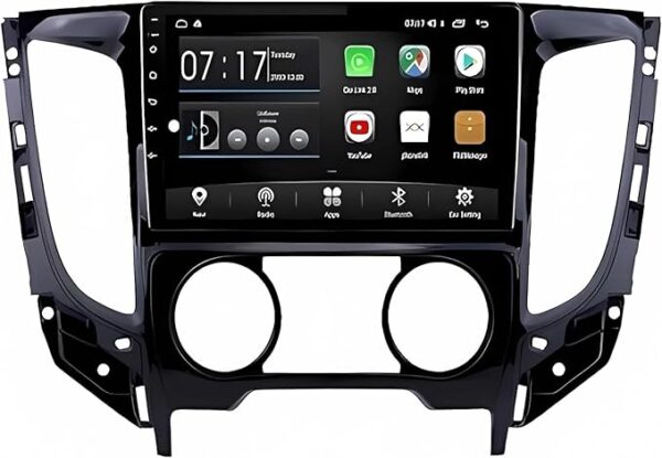 Android Car Stereo for Mitsubishi L200 5 2015-2020 6GB RAM 128GB ROM, 4g SIM Card, 9 Inch MirrorLink WiFi BT, IPS Touch Screen with AHD Camera Included (6+128G With Apple Carplay)