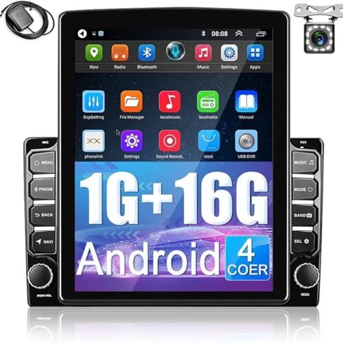 MrSmart Android Car Stereo 9.7 Inch Touch Screen Double Din Radio with GPS Multimedia Player FM/WiFi/Bluetooth/Dual USB Input For Hyundai Elantra 2008-2010 for Tesla screen + Backup Camera Included