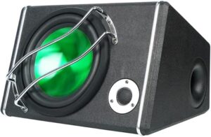 Car subwoofer 10 inch refit car audio speaker subwoofer 3800W big power car subwoofer with box and Built-in Amplifier (Green)
