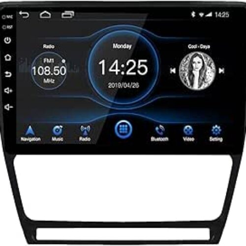 Devand Android Car Stereo for Skoda Octavia 2 A5 2007-2014 1GB RAM 32GB ROM MirrorLink WiFi BT, 9 Inch IPS Touch Screen with AHD Camera Included (1+32G Without Apple Carplay)