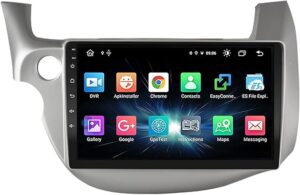 Android Car Stereo for Honda Fit 2008 To 2013 2GB RAM 32GB ROM MirrorLink WiFi BT, 10 Inch 2.5D IPS Touch Screen with Backup Camera Included (2+32G With Apple Carplay)