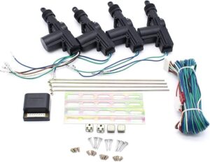 Universal 4 Door Central Door Locking System with 1 Master 3 Slaves 12V Keyless Entry Actuator Door Locking System Kit