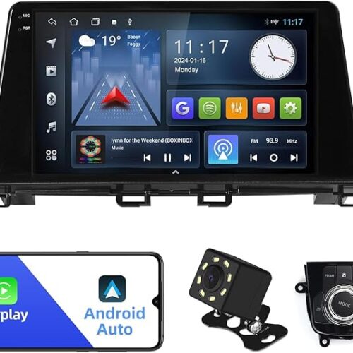 Devand Android Car Stereo for Mazda 3 2015 To 2018 6GB RAM 128GB ROM, 4g SIM Card, 9 Inch MirrorLink WiFi BT, IPS Touch Screen with AHD Camera Included (6+128G With Apple Carplay)