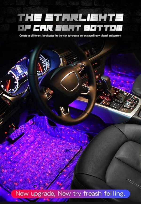 MrSmart Starlights of car seat bottom with USB Wireless Remote Music Control Multiple Modes Automotive Interior Decorative Lights