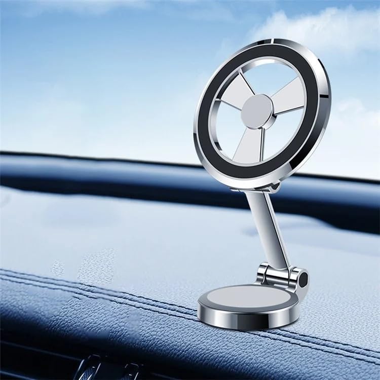 Universal Magnetic Phone Car Mount, 360 Degree Rotation Adhesive Bracket, Car Mobile Phone Holder, Dashboard Phone Holder with Strong Adsorption, Compatible with All Mobile Phones