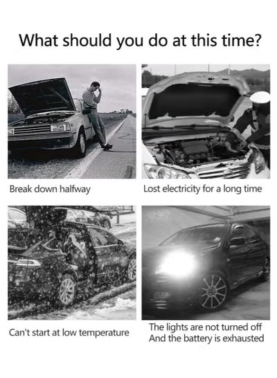 Car Jump Starter Power Bank 12000mAh Portable Car Battery Booster with USB Charge Output Port LED Light Jump Starter for Cars Trucks - Image 2